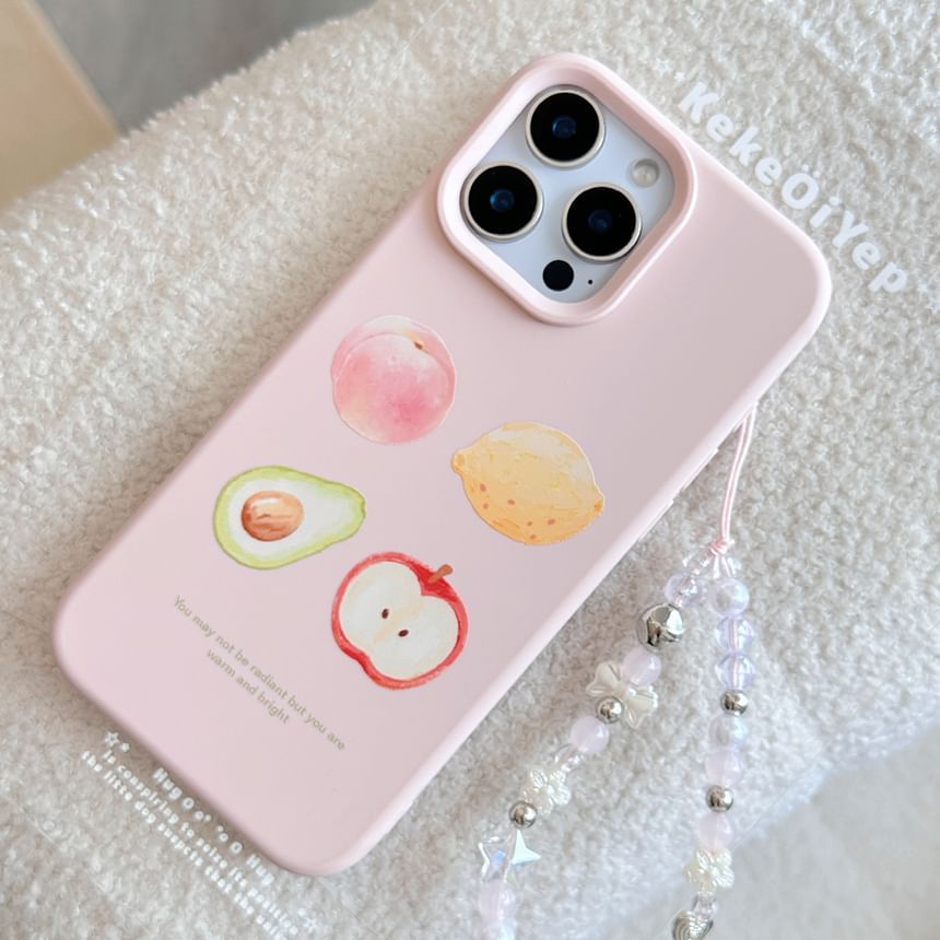 Fruit Bead Phone Print Set / Case Strap