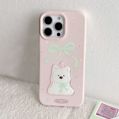 Case Set Strap / Dog Bead Print Phone