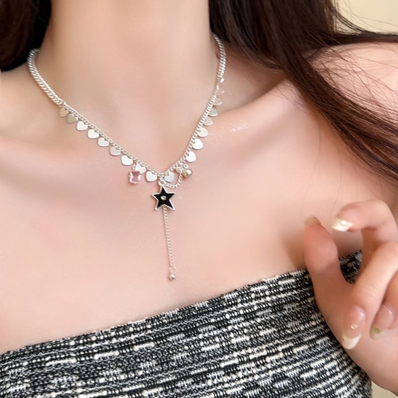 Pendant Necklace Star Lariat