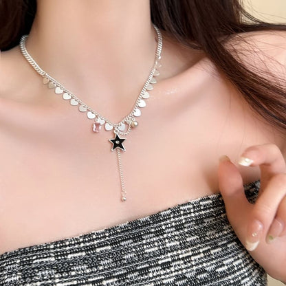 Pendant Necklace Star Lariat