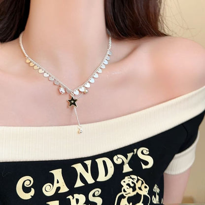 Pendant Necklace Star Lariat