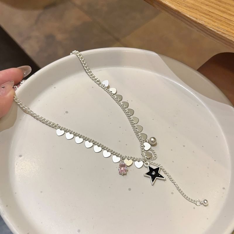 Pendant Necklace Star Lariat