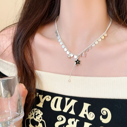 Pendant Necklace Star Lariat