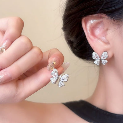 Butterfly Earring Rhinestone Stud