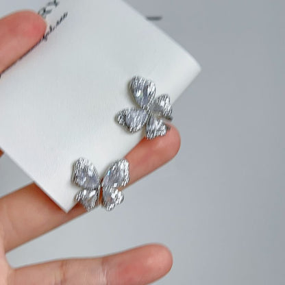 Butterfly Earring Rhinestone Stud