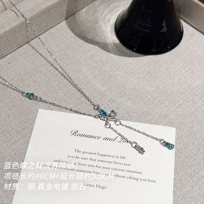 Necklace Butterfly Lariat