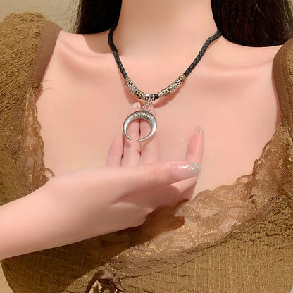 Necklace Pendant Moon Crescent