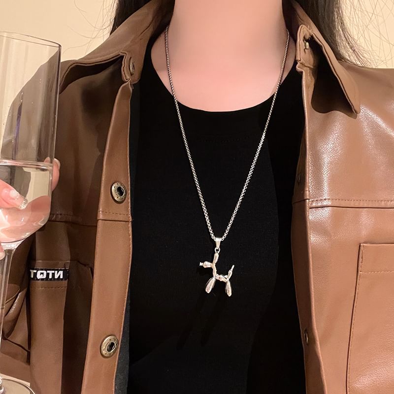 Dog Balloon Necklace Pendant