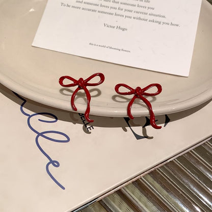 925 Silver Sterling Earring Bowknot Stud