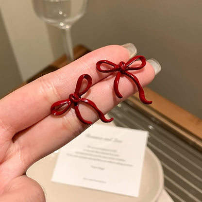 925 Silver Sterling Earring Bowknot Stud