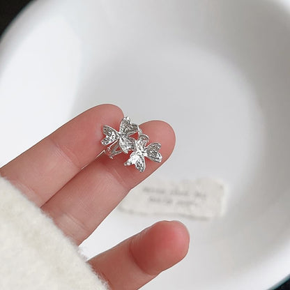 Cuff Ear Rhinestone Leaf