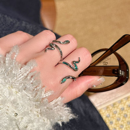 Ring Open Snake Rhinestone