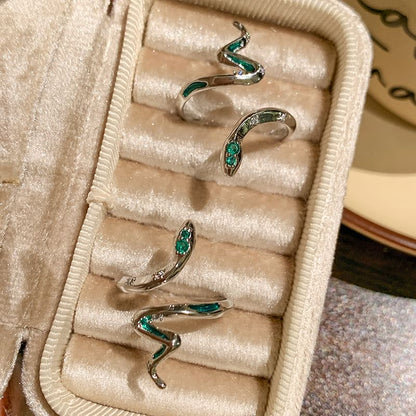 Ring Open Snake Rhinestone