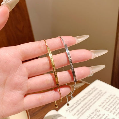 Bracelet Metal Lettering