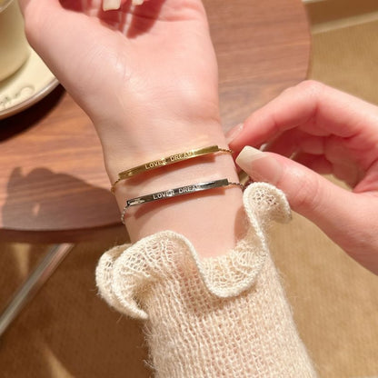 Bracelet Metal Lettering