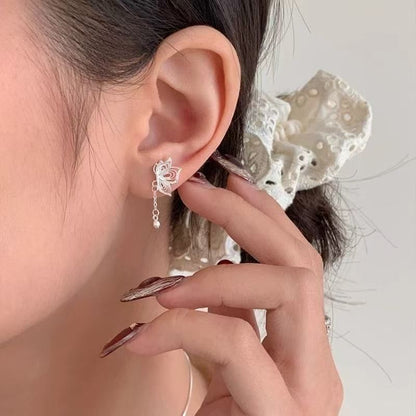 Alloy Earring Drop Butterfly