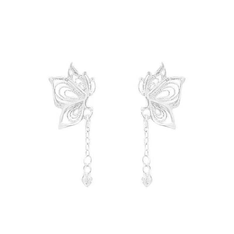 Alloy Earring Drop Butterfly
