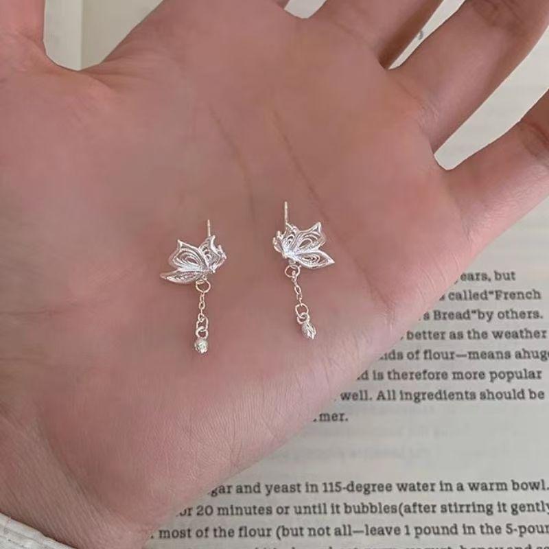 Alloy Earring Drop Butterfly