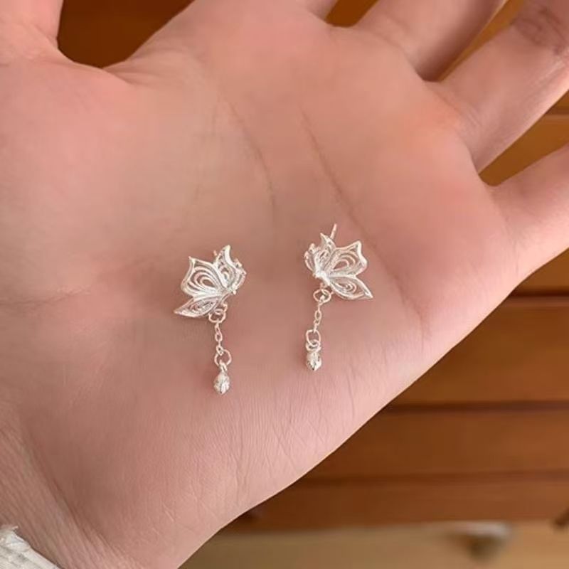 Alloy Earring Drop Butterfly