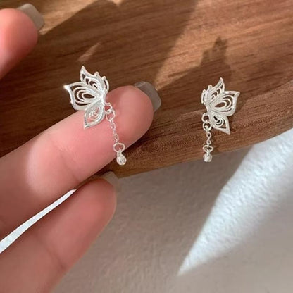 Alloy Earring Drop Butterfly