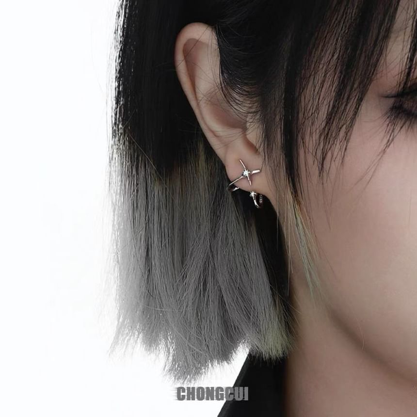 Earring Star Stud Alloy