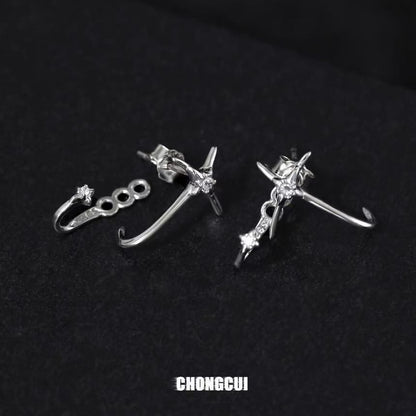 Earring Star Stud Alloy