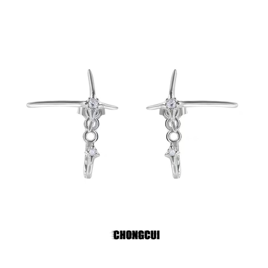 Earring Star Stud Alloy