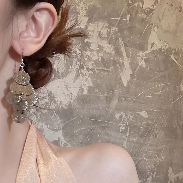 Alloy Earring Leaf Chandelier