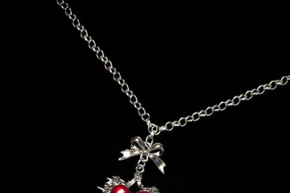 Alloy Necklace Pendant Heart Cross