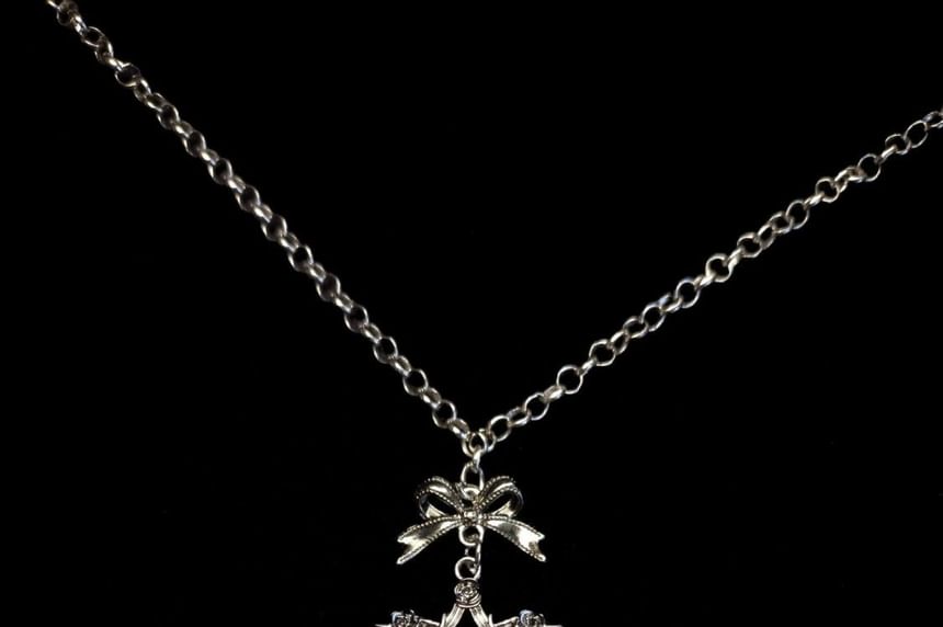 Alloy Necklace Pendant Heart Cross