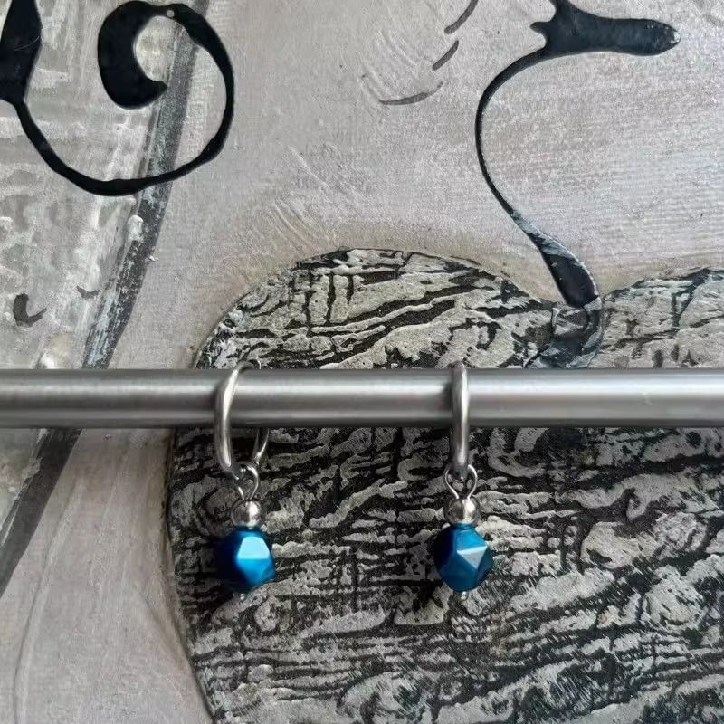 Faux Alloy Drop Gemstone Earring