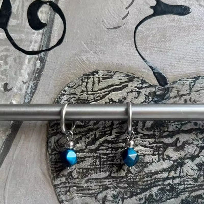 Faux Alloy Drop Gemstone Earring