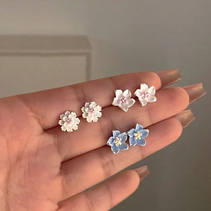 3 of Earring Stud (Various Designs) Set Pairs: Floral Alloy