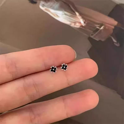 Rhinestone Flower Stud Earring