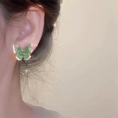 Rhinestone Butterfly Stud Earring