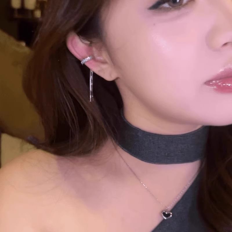 Stud Rhinestone Ear Cuff