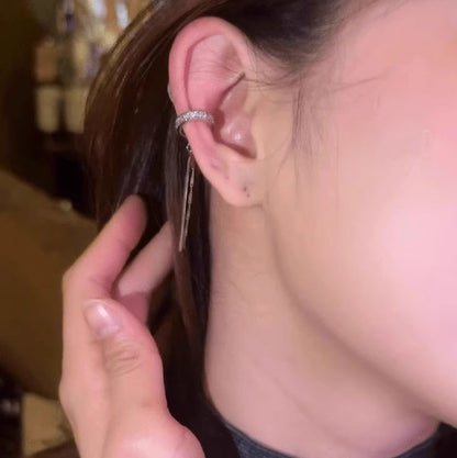 Stud Rhinestone Ear Cuff