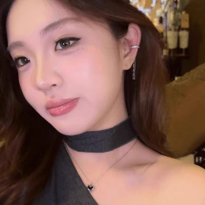 Stud Rhinestone Ear Cuff