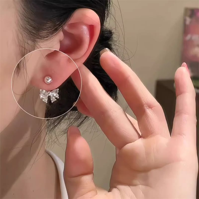 Bow Jacket Rhinestone Ear