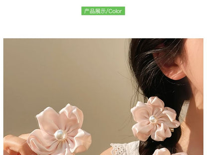 Clip Pearl Faux Flower Hair / Set