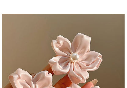 Clip Pearl Faux Flower Hair / Set