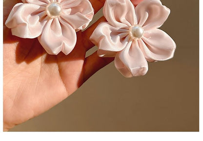Clip Pearl Faux Flower Hair / Set