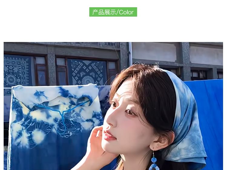 Tie Geometry Drop Dye Earring