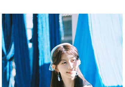 Tie Geometry Drop Dye Earring