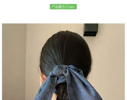 Denim Bow Scrunchie