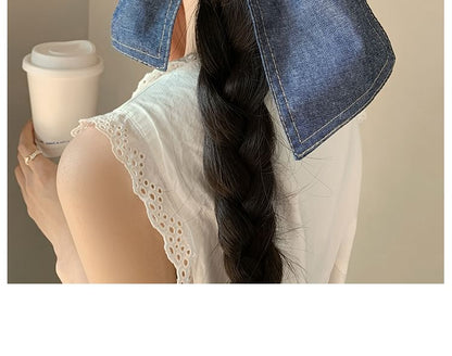 Denim Bow Scrunchie