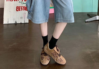 Mid Waist Washed Cargo Jorts
