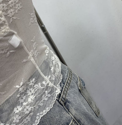 Padded Lace V-Neck Crop Camisole