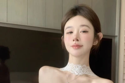 Choker Lace Strap Tube Top