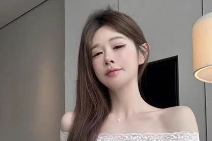 Choker Lace Strap Tube Top